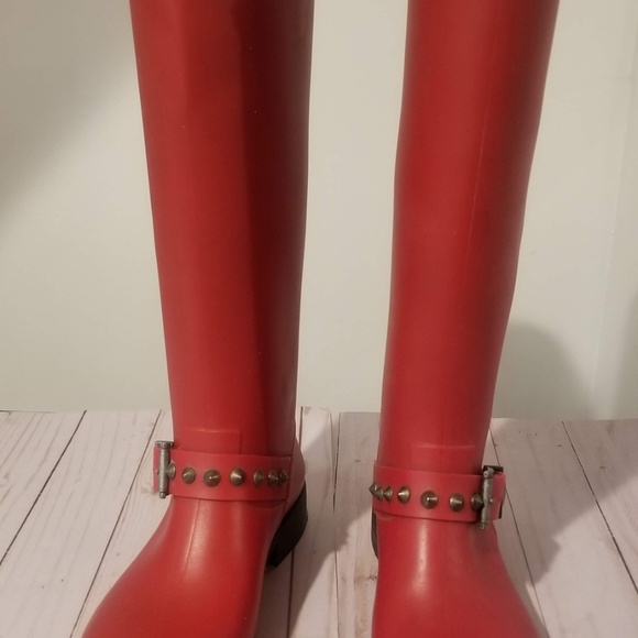 Diesel Hi Stud-Me Rain Boot-RED - Picture 5 of 9
